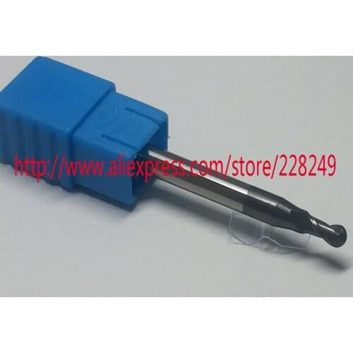 1pc R1.5*6*D4*50-HRC55 2 Flutes Tungsten solid carbide Coated Ball Nose End Mills CNC milling cutters
