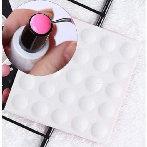 1pc silicone nail gel bottle label nail polish mark color tape nail art button strip manicure paste holder display tools