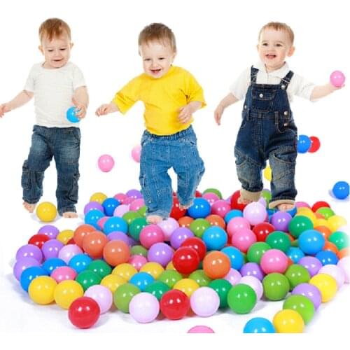 100pcs/pack Eco-Friendly Colorful Soft Plastic Ocean Ball Water Pool Wave Ball Baby Funny Toys Air Ball Outdoor Fun Sports