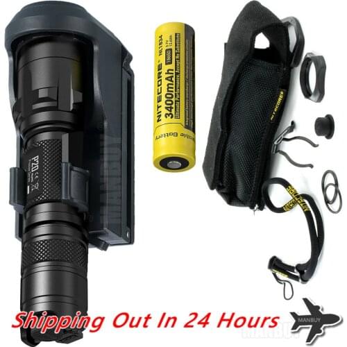 2020 NITECORE P20 P20UV Tactical LED Flashlight with NTH25 + 3400mAh 18650 Battery Package Waterproof Outdoor Camp Hunt Portable