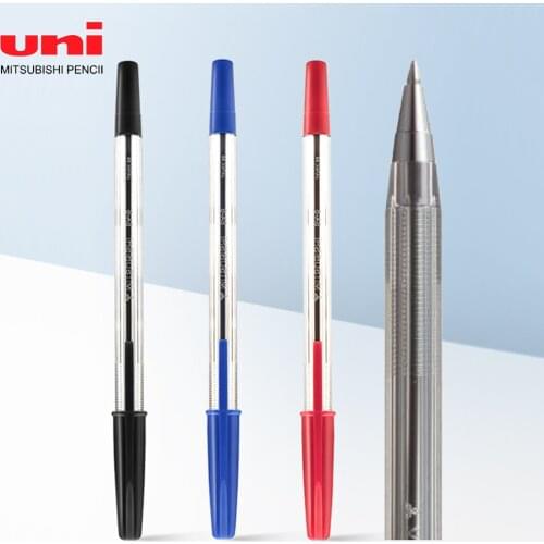 3pcs Japan UNI Ballpoint Pen SA-S 0.7mm Classic Bullet Multicolor Student Office Ballpoint Pen Transparent Barrel