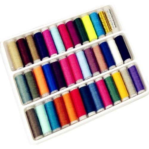 39 Colors Sewing Thread Polyester For Clothing Fabric Thread Set Strong And Durable Sewing Threads For Hand Machines Accessories
