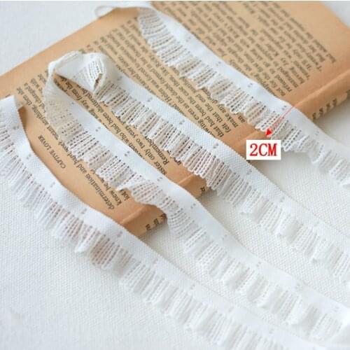 4 Meters Cute Elastic Wedding Lace Trimming White Stretchy Venice Lace Trim Lace Accessories Embroidery 2cm Width