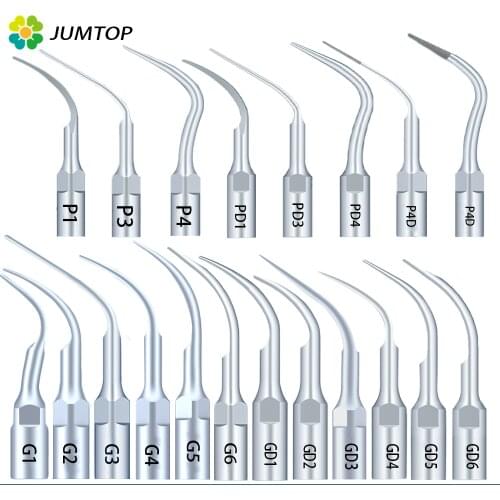 5pcs G1,G2,G3,G4,P1,P3 P4 GD1 GD2 GD3 E1 E2 E4 Dental Scaler Tips Fit EMS Woodpecker DTE SatelecUltrasonic Scaling Handpiece
