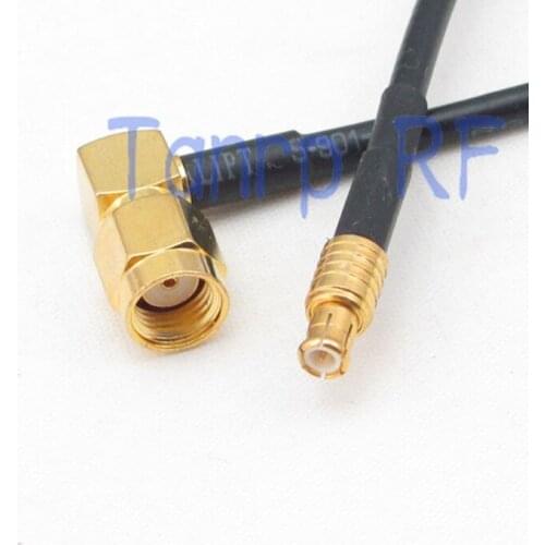 6in MCX male plug to RP-SMA male right angle RF connector adapter 15CM Pigtail coaxial jumper cable RG174 extension cord