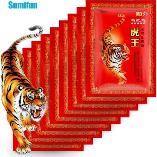 80Pcs Red Tiger Patch Rheumatoid Arthritis Plaster Joint Sprain Lumbar Neck Back Pain Relief Body Massage Plaster