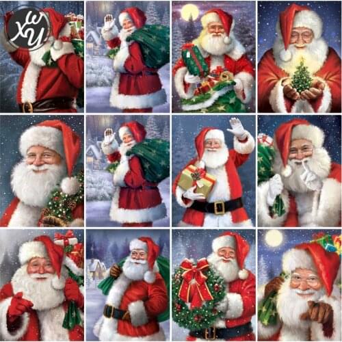 Santa Claus Diamond Painting Fantasy Diamond Embroidery Christmas Full Diamond Embroidery 5D Diamond Painting Kit for Home Decor
