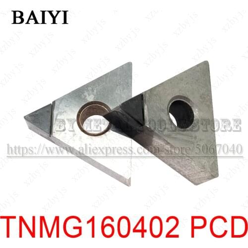 2pcs TNMG160402 PCD Diamond Inserts cutter lathe Machining Lathe Turning tool Inserts Carbide Lathe Cutting CNC Tools