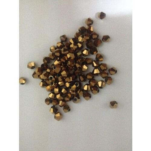 Free Shipping, 720pcs/Lot 4mm Bronze color Chinese Top Quality Crystal Bicone Beads