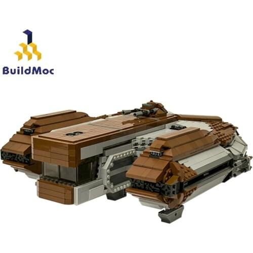 Buildmoc Star Movie SW:Knights of the Old Republic Ebon Hawk Dynamic-Class Freighter Spaceship Weapon MOC Building Block Kid Toy
