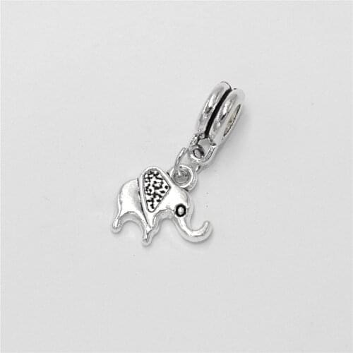 12pcs Elephant Charms Beads Suitable for Womens Necklace Bracelet Pendants DIY Jewelry Making