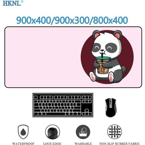 Gamer Mouse Pad Panda Carpet for Desk Pink Gaming Mouse Mat Office Cute Keyboard Mat Computer Accessories Mouse Pad DropShipping