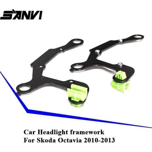 SANVI Car-Styling Frame Adapter Bracket Transition for SKODA OCTAVIA 2010-2013 Hella 3 5 Bi Xenon Projector Lens