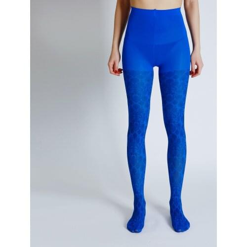 Fashion Sexy Designs Blue Digital Print Tights Womens Pantyhose Ladies Thick Soft Stockings