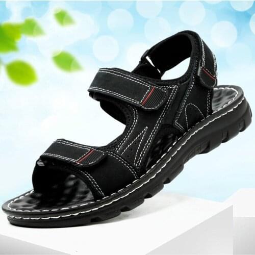 Hot Sale Summer Mens Sandals Outdoor Genuine Leather Breathable Mens Sandals Handmade Men Beach Sandals Soft Mens Sandalscg4