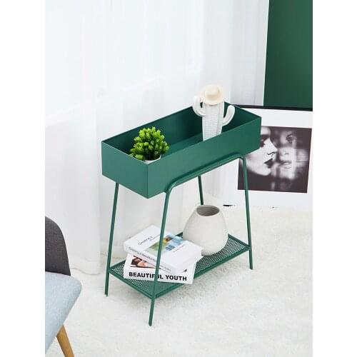 Balcony Floor-standing Green Dill Plant Stand Nordic Wrought Iron Flower Stand Multi-layer Partition Racks Fine Workmanship