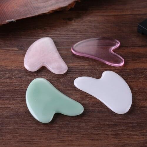 Natural Jade Stone Guasha Board Body Health SPA Relax Scraping Massager Face Neck Back Body Acupuncture Pressure Therapy