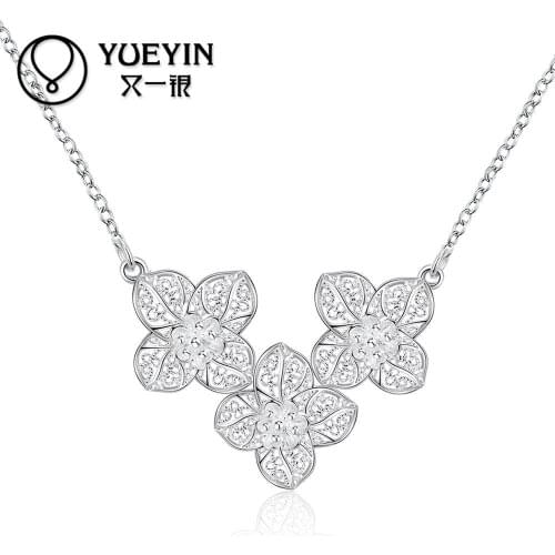 2016 New arrival silver plated Necklace CZ stone Necklace silver plated jewelry Chains Necklaces Factory price