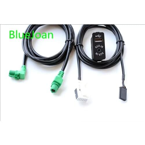 Brand new BlueJoan GPS Navigation cable USB AUX in Plug Socket Harness Adapter for BMW E39 E46 E38 E53 X5 Z4 E70 Car radio 2pcs