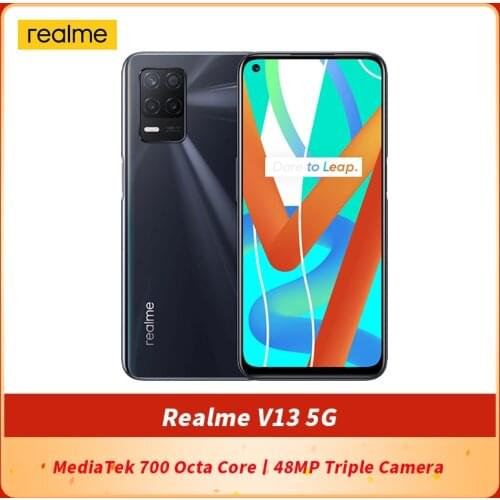 Original Realme V13 5G SmartPhone 6.5 inch MediaTek 700 Octa Core 8GB RAM 128GB ROM 48MP Triple Cameras Side-mounted