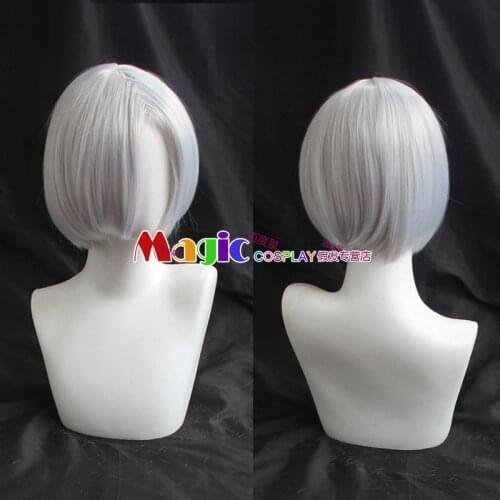 30CM Anime Tokyo Revengers Sano Manjiro Cosplay Wig Mikey Black/White Short Hair Heat Resistant High Temperature