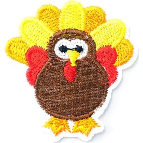 Chicken Size:4.5x4.7cm DIY Cloth Badges Mend Decorate Iron On Patch Clothes Apparel Sewing Decoration Applique Sew On Patches