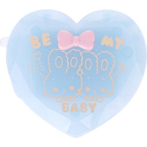 Folding Hair Brush With Mirror Compact Pocket Size Travel Comb Heart Shaped Gift