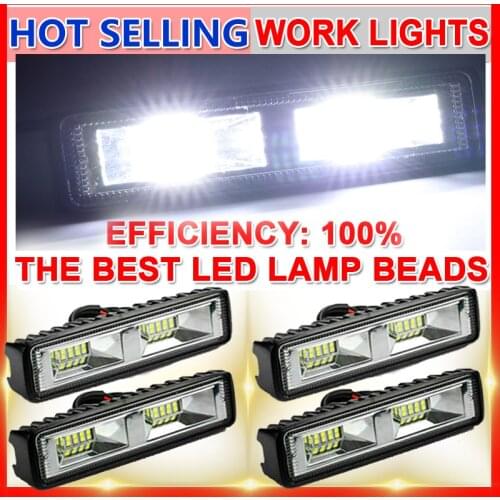 LED Headlights 12-24V For Auto Motorcycle Truck Boat Tractor Trailer Offroad Working Light 36W LED Work Light Spotlight