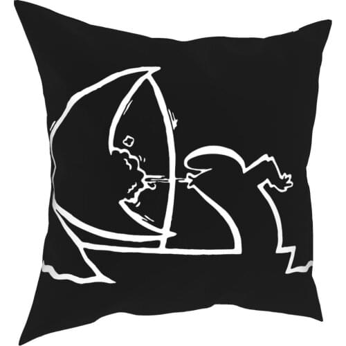 La Linea Boat Pillowcase Printed Fabric Cushion Cover Gift Pillow Case Cover Bedroom Zippered 45X45cm