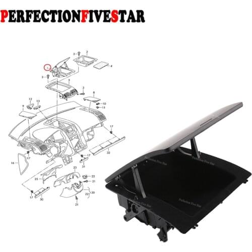 1T1857921B VW Touran 2003 2004 2005 2006 2007 2008 LHD Front Central Console Dashboard Black Box Storage Holder Tray Cover Lid