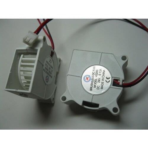 4 pcs Brushless DC Cooling Blower Fan 4020S 24V 2pin White Color