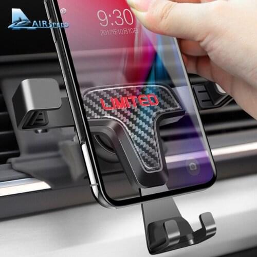 Airspeed for Audi Q5L Q5 A4L A6L A3 Q3 Accessories Carbon Fiber Limited Car Mobile Phone Holder Bracket Gravity Special Mount