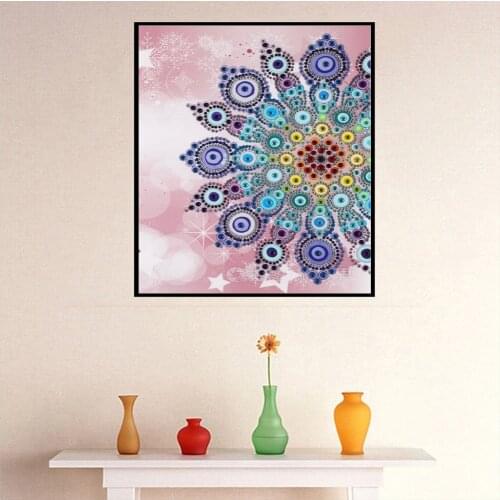 5D diamond painting special shape mandala flower paste diamond embroidery rhinestone DIY handmade cross stitch mosaic gift