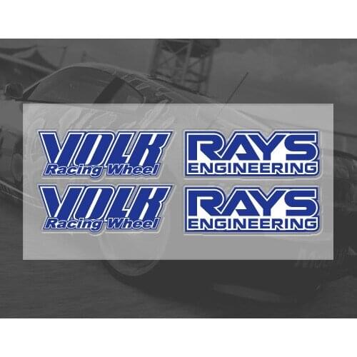 ETIE Volk Rays Car Sticker For Wheel Car Tuning Volk Racing Self Adhesive Waterproof Motorcycle Accessories for Audi, VW, Toyota