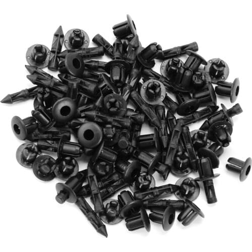 50x Auto Fastener Retainer Clips 6mm Hole Rivets Push for honda civic peugeot 407 307 206 jeep renegade for audi a6 c6 a3 q5