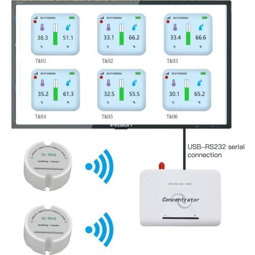 Software free 868 wireless temperature humidity sensor 433mhz moisture sensor real-time temperature humidity data logger monitor