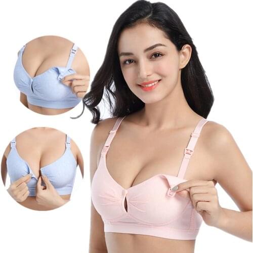 Maternity Nursing Bra for Feeding Pregnant Women Cotton Breastfeeding Under Clothing Lingerie Brassiere for Front Closure