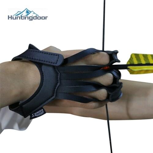 Black microfiber Archery Hunting Hand Protector Outdoor Sports Shooting Training Accessories Guard Protection fingers