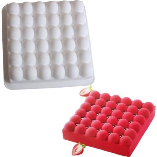 Italian Small Bun Shape Semicircle White Silicone Mold Not Sticky DIY Mousse Cake decorating tools baking accessories C201