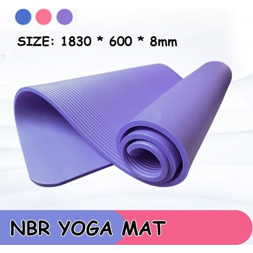 High Density Anti-Tear Exercise Yoga Mat With Carrying Strap Mats For Pilates Stretching And Warm-Up Exercises Fitness At Home