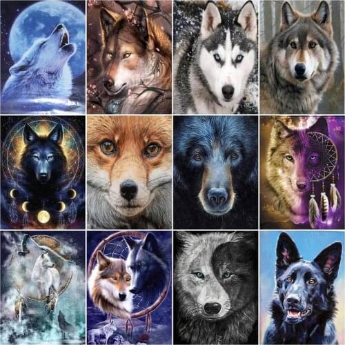 SDOYUNO Full Square/Round Diamond Painting Animals Cross Stitch DIY 5D Diamond Mosaic Embroidery Painting Home Decor