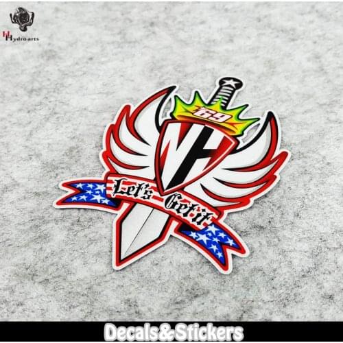 NO.LN202 NO.69 Lets get it! 3M MOTO GP Racer Reflective Sticker Car Sticker Decals Racing Stickers Motorcycle Bike