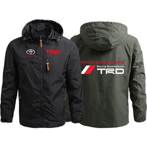 2021 Mens Spring Autumn Toyota TRD Motorsport Breathable Jackets Casual Windbreaker Male Sport Hoodies Zipper Print Coats Tops