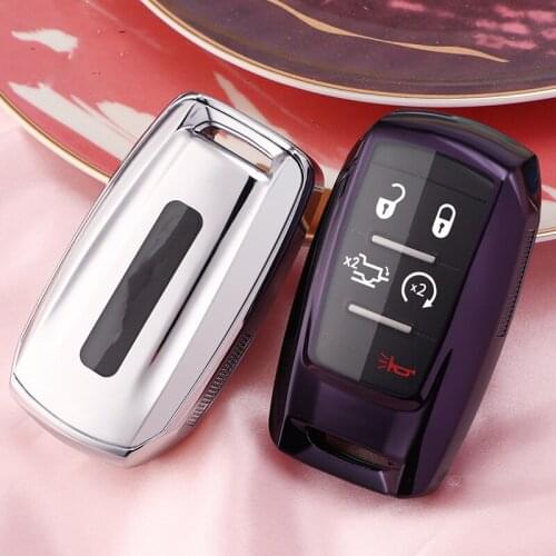 Soft TPU Remote Smart Key Fob Shell Cover Case For Ram 2500 3500 4500 5500 2019 for Chrysler Couve Dodge Jeep Grand Cherokee