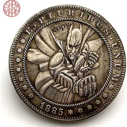 1885 Superhero Hero Boxing Bully Hobo Nickel Coin Morgan Dollar Copy Coin Tramp Copper Coins Collectibles