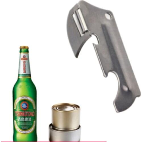 New 2 In 1 Polished Stainless Steel Multi-function Can Opener Opener Folding Mini Opener Multiple screwdriver Homehold Tool