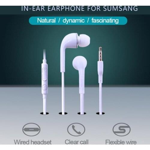 New 3.5mm In-Ear Wired Earphone Android Mobile Phone Headset For Samsung S4 With Microphone Black White Portable Earphone