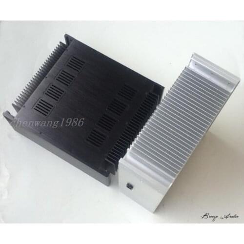 NEW balck full Aluminum big chassis Amp case Power amp DIY cabinet box heatsink