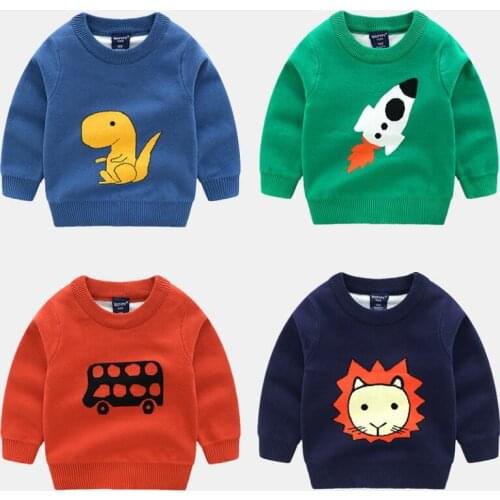 Little kids clothes 2-8T kids knitted sweaters children cartoon pullovers boys girls warm jacket for infant spring casual coat