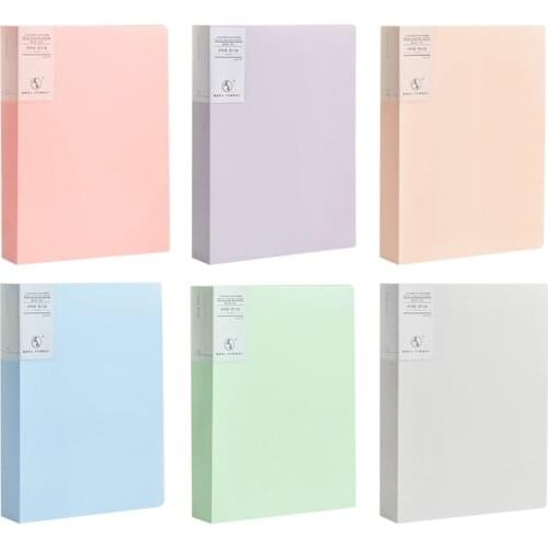 A4 Morandi File Bag 100 Pages Data Book Large Capacity File Folder Portfolio Office Stationery